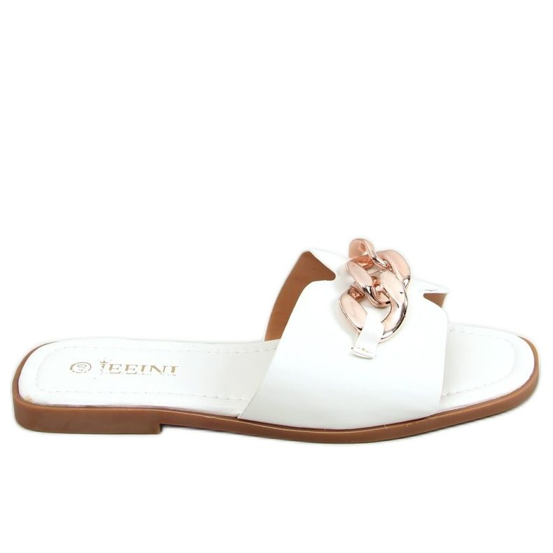 Blanco 377 Zapatillas blancas con cadena