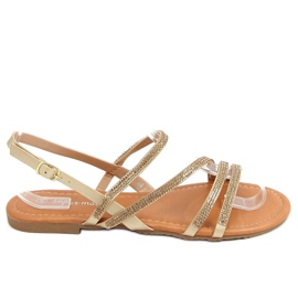 Sandalias con circonitas doradas 4046 Oro dorado