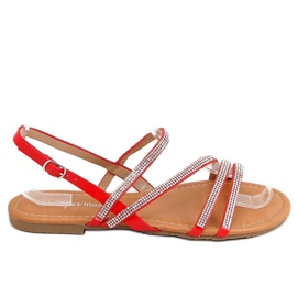 Sandalias con circonitas rojo 4046 Rojo