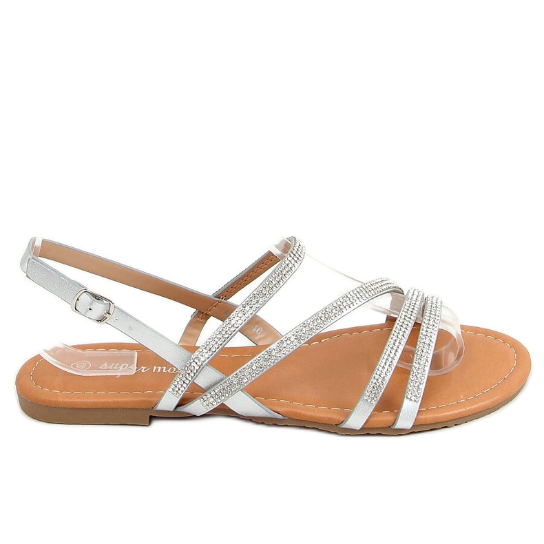 Sandalias con circonitas plata 4046 Plata
