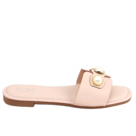 Pantuflas con perlas 55-37 Rosa