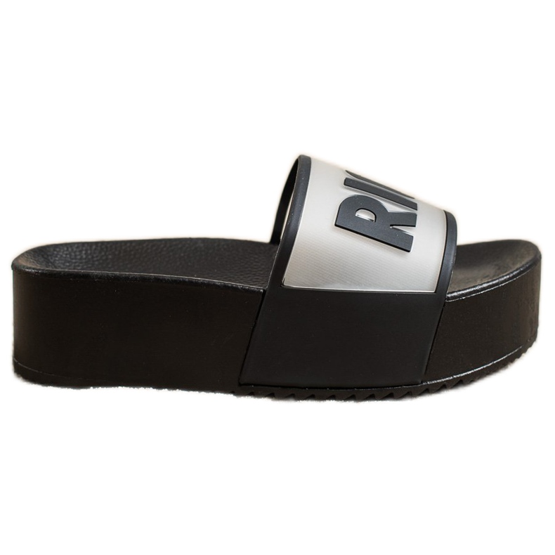 Small Swan Pantuflas de plataforma rica negro
