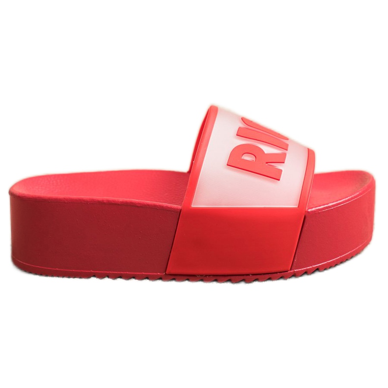 Small Swan Pantuflas de plataforma rica rojo Small Swan Pantuflas de plataforma rica rojo