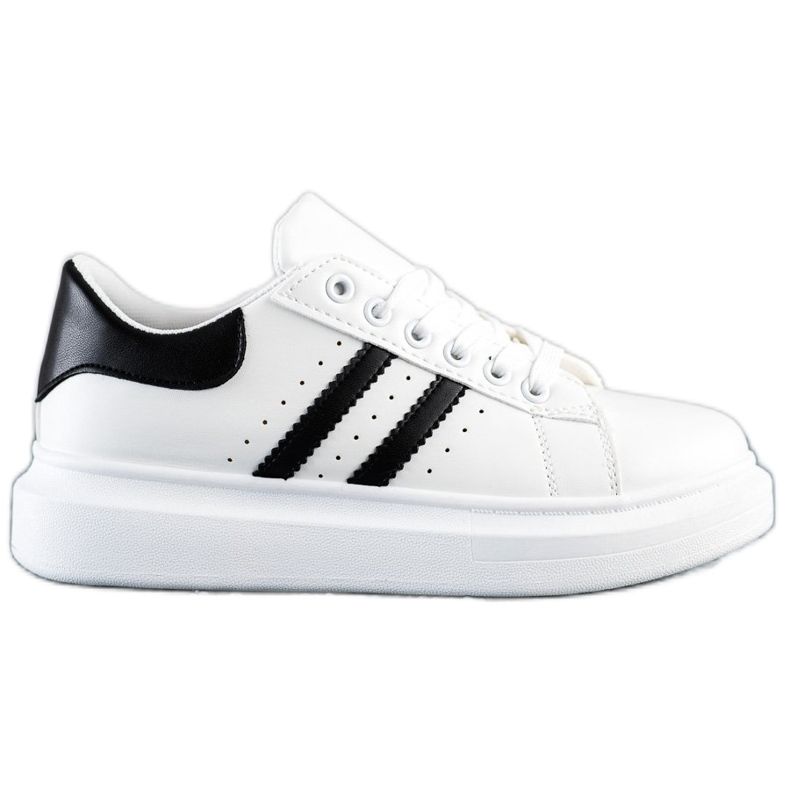 SHELOVET Zapatillas clásicas con rayas blanco SHELOVET Zapatillas clásicas con rayas blanco