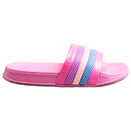 Bona Pantuflas con Rayas de Colores rosado Bona Pantuflas con Rayas de Colores rosado