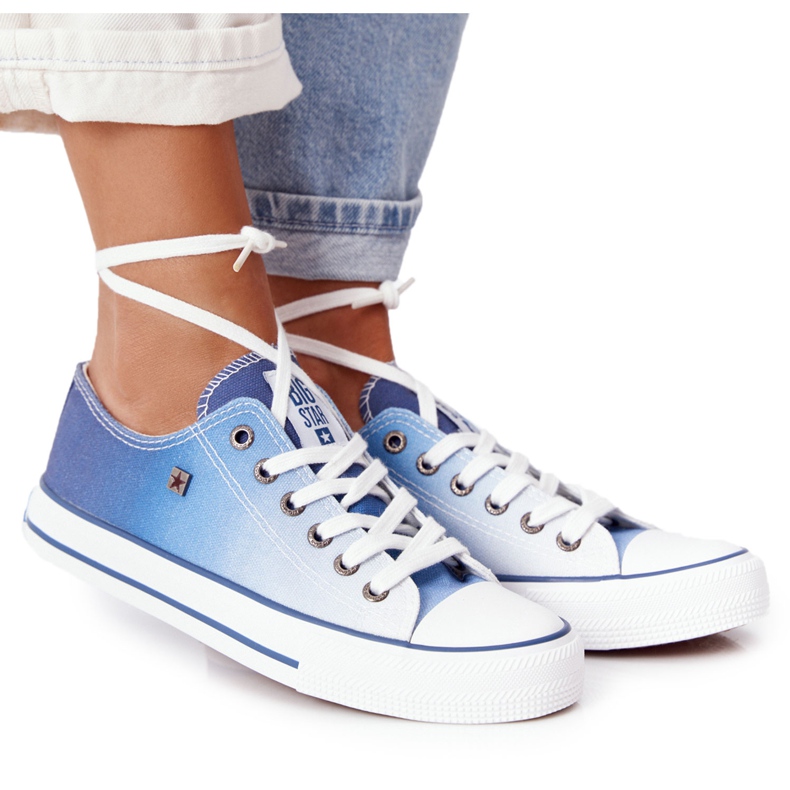 Zapatillas de Mujer Big Star HH274129 Ombre Azul Marino blanco
