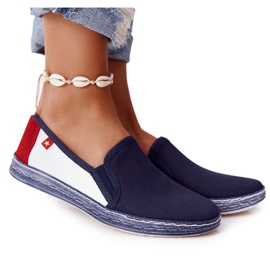Alpargatas Mujer Big Star HH276008 Azul Marino-Blanco rojo Alpargatas Mujer Big Star HH276008 Azul Marino-Blanco rojo