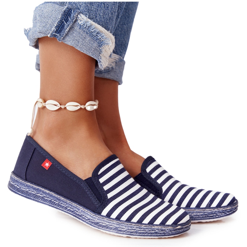 Alpargatas Mujer Big Star HH276002 Azul Marino-Blanco