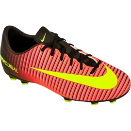 Zapatillas de fútbol Nike Mercurial Vapor Xi Fg Jr 831945-870 multicolor rojo