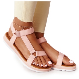 MSMG Sandalias de mujer con suela de goma Stranger rosado