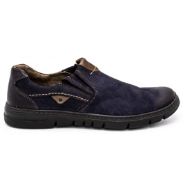 Joker Zapato sin cordones hombre piel 507J azul marino