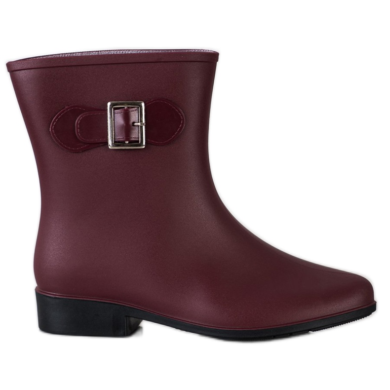 SHELOVET Chanclos de goma con hebilla rojo