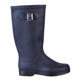 SHELOVET Chanclos de goma altos azul marino azul