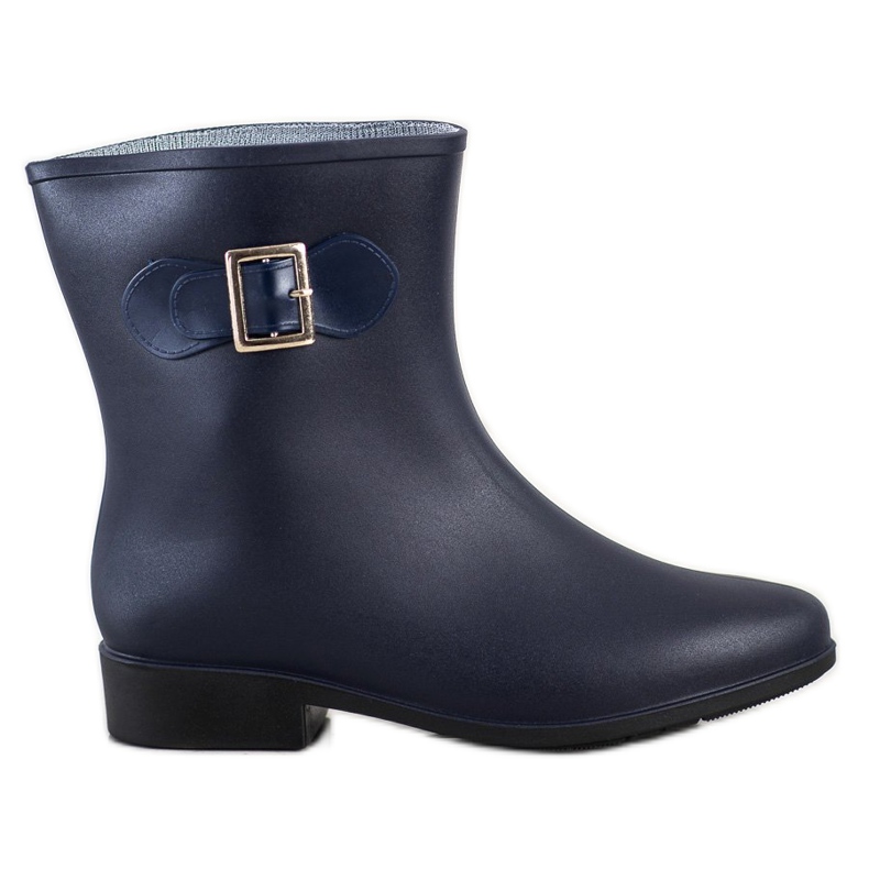 SHELOVET Chanclos de goma con hebilla azul marino azul