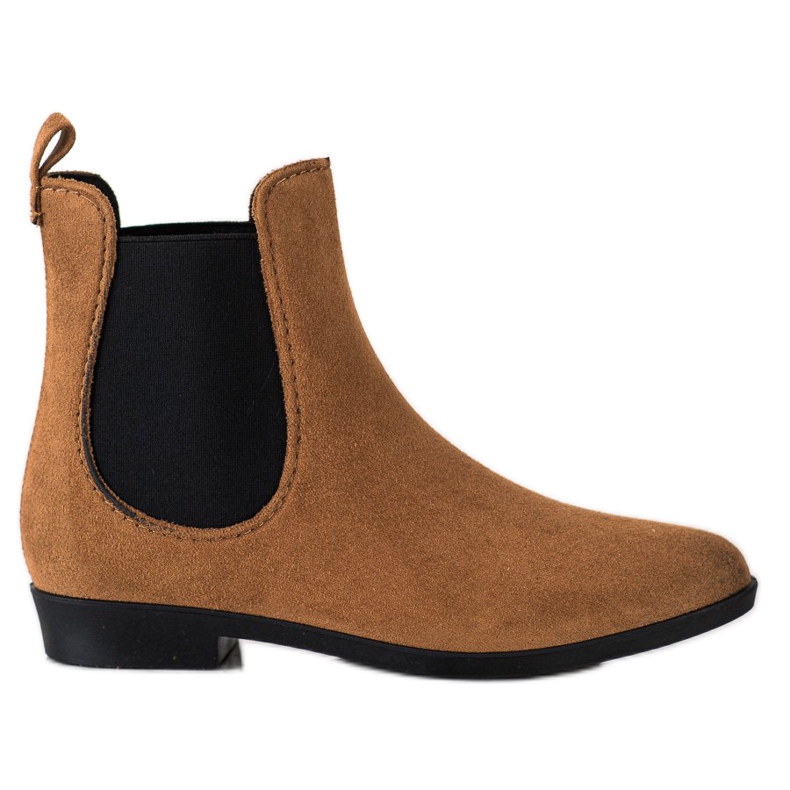 SHELOVET Botas de agua de ante marrón