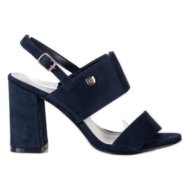 Goodin Sandalias en una barra ancha azul