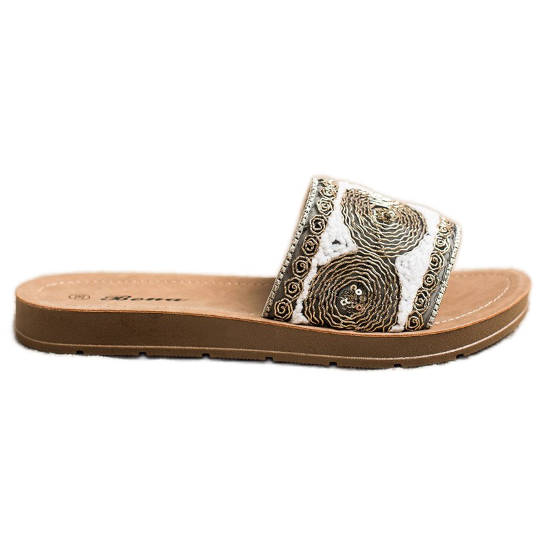 Bona Zapatillas con estilo blanco gris