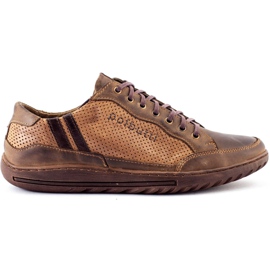 Polbut Zapatos casual de hombre marrón JOK31