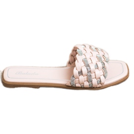 Balada Pantuflas Con Circonita Cúbica beige