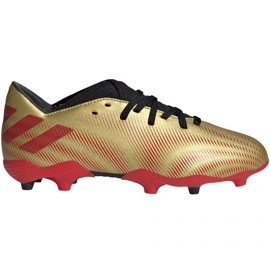 Botas de fútbol adidas Nemeziz Messi.3 Fg Jr FY0807 naranja, oro dorado