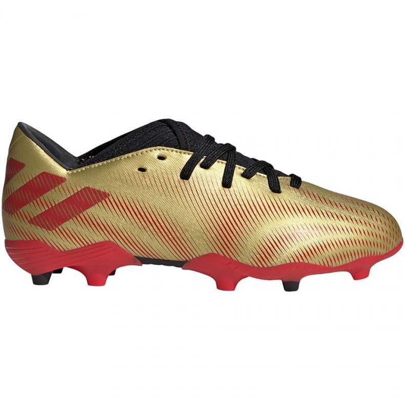 Botas de fútbol adidas Nemeziz Messi.3 Fg Jr FY0807 naranja, dorado dorado