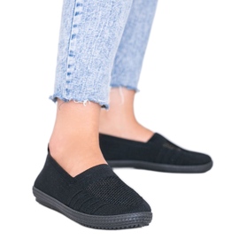 Zapatillas slip-on caladas en negro profundo