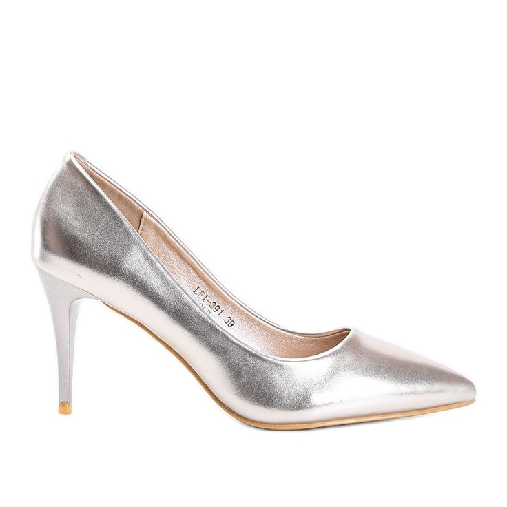 Zapatos de salón dorados con tacón Venicia