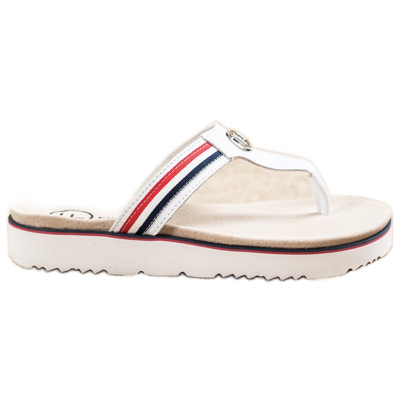 Filippo Chanclas de cuero blanco