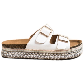 SHELOVET Zapatillas Con Plataforma Decorativa blanco