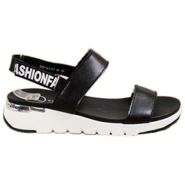 Filippo Sandalias de piel con velcro negro