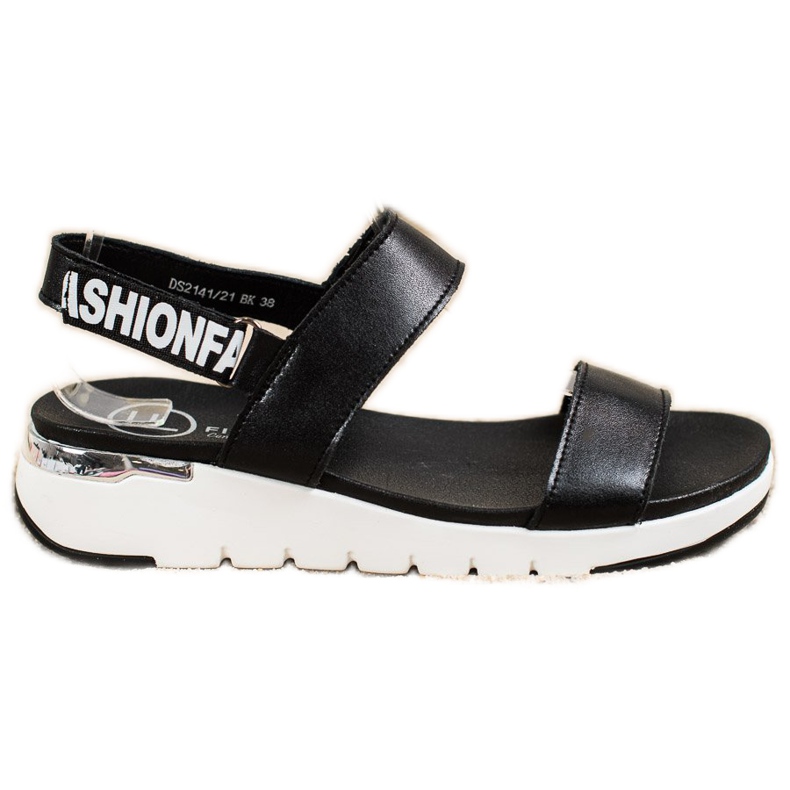 Filippo Sandalias de piel con velcro negro