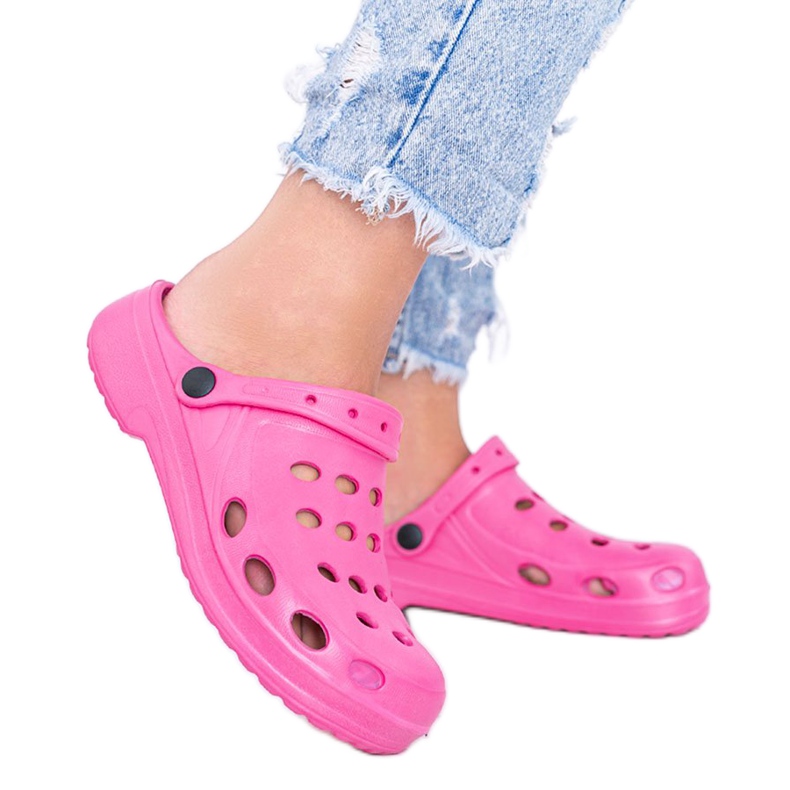 Pantuflas crochet mujer karolinos rosa rosado