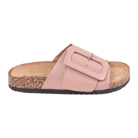 Pantuflas Eco Piel Con Hebilla rosado Pantuflas Eco Piel Con Hebilla rosado