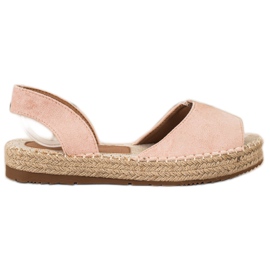 Ideal Shoes Alpargatas sin cordones rosado