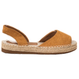 Ideal Shoes Alpargatas sin cordones marrón