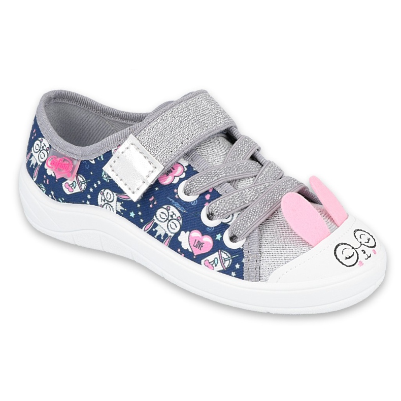 Calzado infantil befado 251X169 azul marino rosado plata
