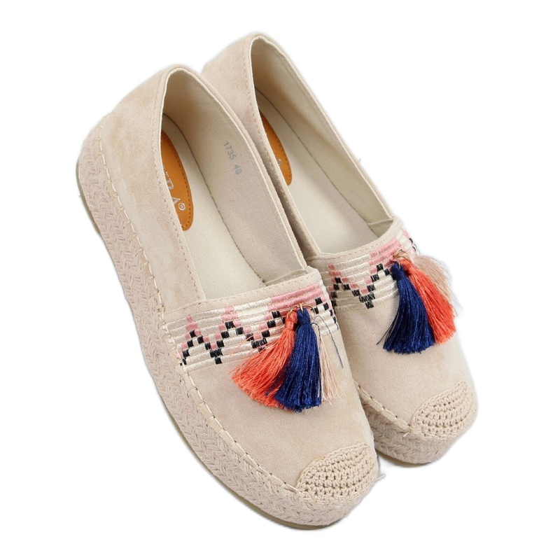 Alpargatas con flecos beige 1735 Beige