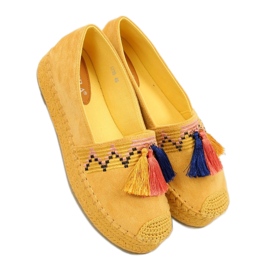 Alpargatas con flecos miel 1735 Amarillo
