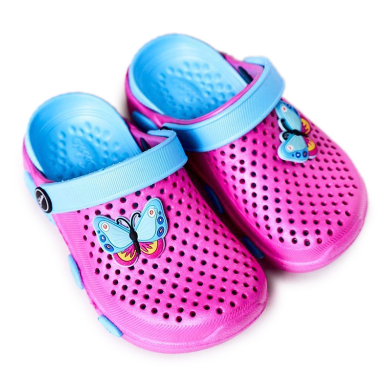 Zapatilla Espuma Infantil Kroks Fucsia Olivia azul rosado Zapatilla Espuma Infantil Kroks Fucsia Olivia azul rosado