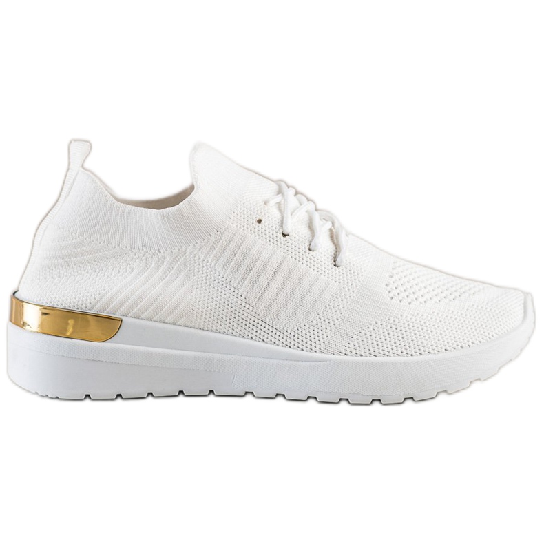 SHELOVET Zapatillas cómodas sin cordones blanco
