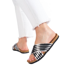 Bona Chanclas casual rayas negro Bona Chanclas casual rayas negro