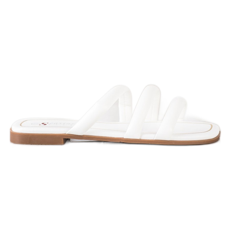 Seastar Pantuflas Eco Piel Con Tirantes blanco