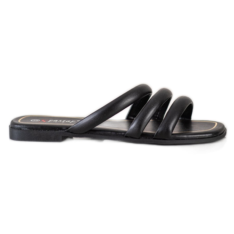 Seastar Pantuflas Eco Piel Con Tirantes negro