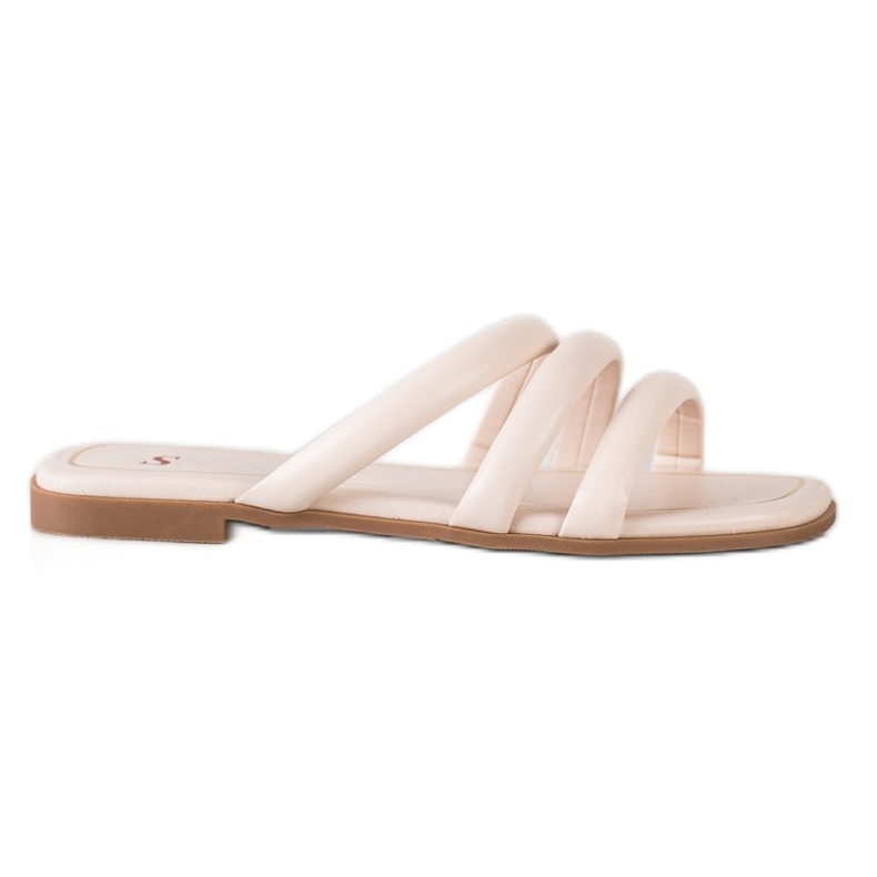 Seastar Pantuflas Eco Piel Con Tirantes beige