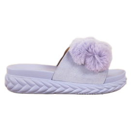 Seastar Pantuflas Moradas Con Piel violeta