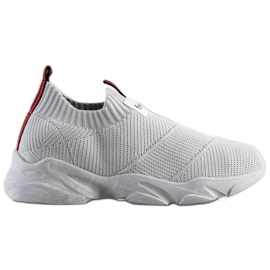 SHELOVET Zapatillas de moda sin cordones grises