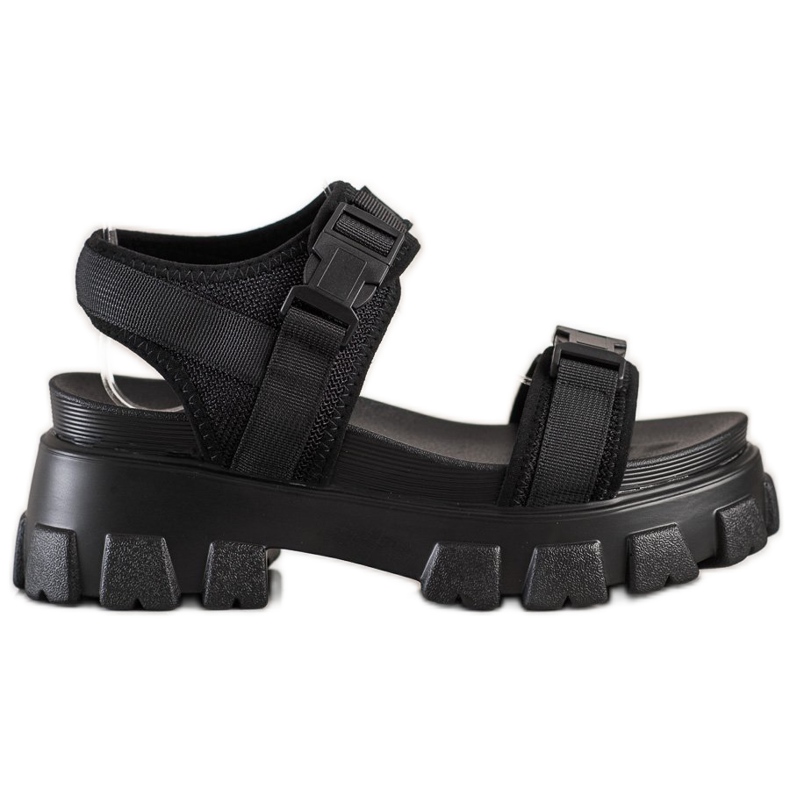 Seastar Sandalias En La Plataforma Con Hebillas negro