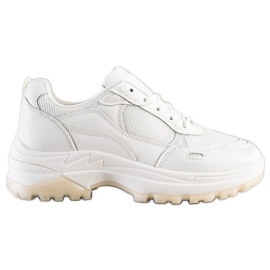 SHELOVET Zapatillas blancas con malla blanco