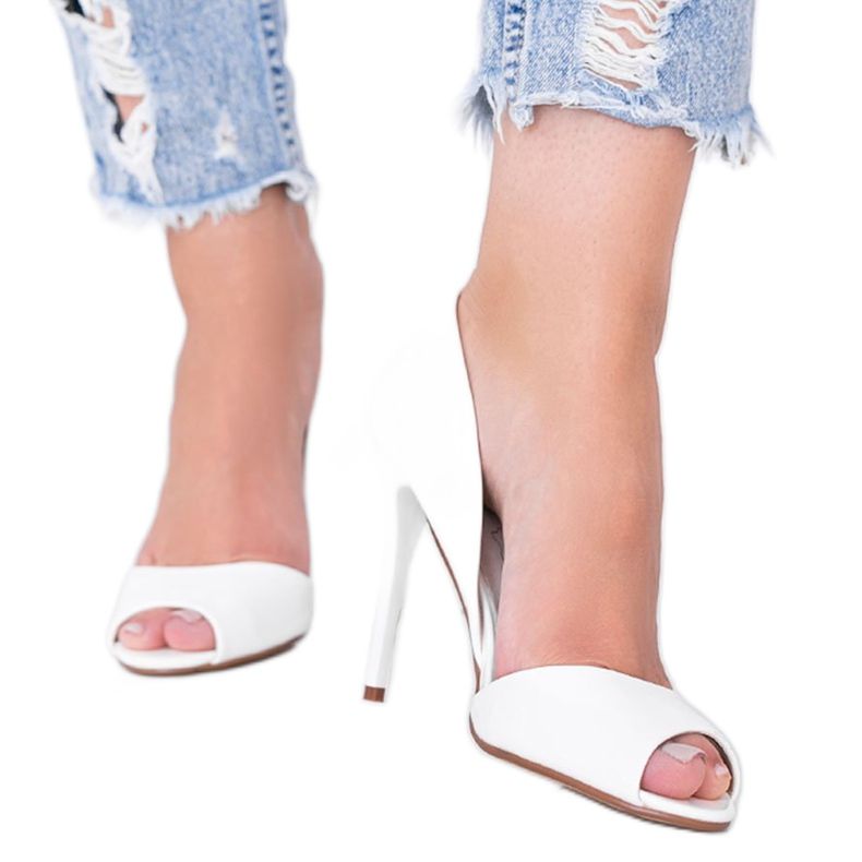 Zapatos de tacón blancos con tacón Joliette Zapatos de tacón blancos con tacón Joliette