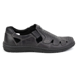 Joker Zapatos de verano para hombre en piel, slip-on 500J gris